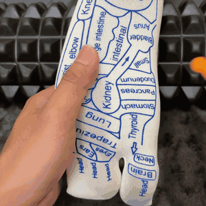 Using the mapped reflexology sock